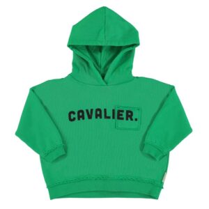 Piupiuchick hoodie green cavalier print