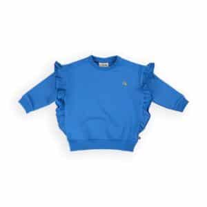 CarlijnQ sweater basic ruffled blauw