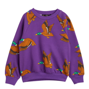 Mini Rodini sweater ducks purple