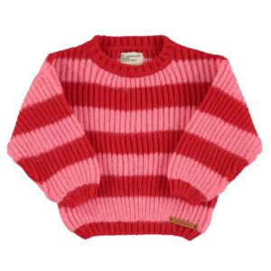 Piupiuchick sweater knitted red - pink