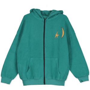 Lotiekids hoodie moon & star green