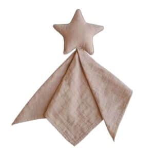 Mushie lovey blanket star naturel