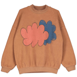 Lotiekids sweater teddy clouds brown